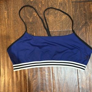 Adidas strappy sports bra - deep royal blue